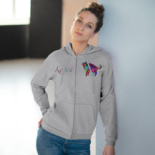 Load image into Gallery viewer, Unisex Hooded Zip Sweatshirt - Fancy Flora with Korat Logo - KORAT
