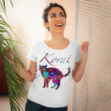 Load image into Gallery viewer, Organic Women&#39;s Lover T-shirt - Fancy Flora with Korat Logo - KORAT
