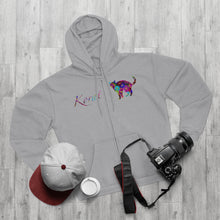 Load image into Gallery viewer, Unisex Hooded Zip Sweatshirt - Fancy Flora with Korat Logo - KORAT
