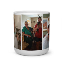 Load image into Gallery viewer, Heart Shape Mug - 3 Family Images - with Saying - KORAT
