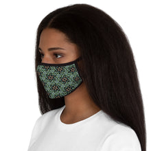 Load image into Gallery viewer, Fitted Polyester Face Mask - Eve’s Emerald Curls - KORAT
