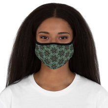 Load image into Gallery viewer, Fitted Polyester Face Mask - Eve’s Emerald Curls - KORAT
