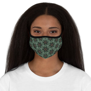 Fitted Polyester Face Mask - Eve’s Emerald Curls - KORAT