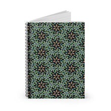 Load image into Gallery viewer, Spiral Notebook - Ruled Line - Eve’s Emerald Curls - KORAT
