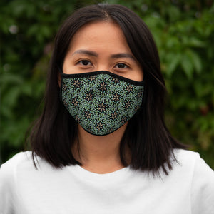 Fitted Polyester Face Mask - Eve’s Emerald Curls - KORAT