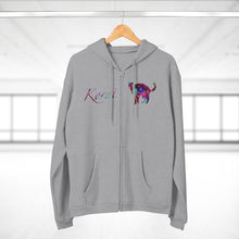 Load image into Gallery viewer, Unisex Hooded Zip Sweatshirt - Fancy Flora with Korat Logo - KORAT
