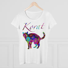 Load image into Gallery viewer, Organic Women&#39;s Lover T-shirt - Fancy Flora with Korat Logo - KORAT
