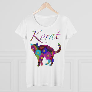 Organic Women's Lover T-shirt - Fancy Flora with Korat Logo - KORAT