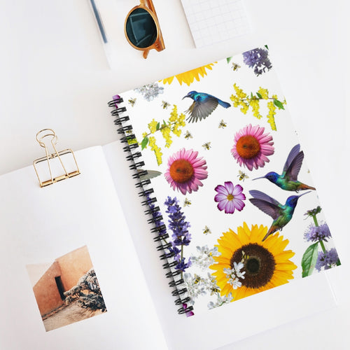 Spiral Notebook - Ruled Line - Wilma’s Flower Garden - KORAT