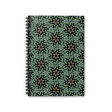 Load image into Gallery viewer, Spiral Notebook - Ruled Line - Eve’s Emerald Curls - KORAT
