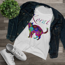 Load image into Gallery viewer, Organic Women&#39;s Lover T-shirt - Fancy Flora with Korat Logo - KORAT
