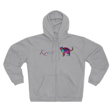 Load image into Gallery viewer, Unisex Hooded Zip Sweatshirt - Fancy Flora with Korat Logo - KORAT
