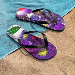 Unisex Flip-Flops - Mary Magic Flowers - KORAT