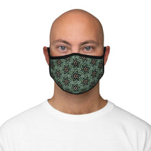 Load image into Gallery viewer, Fitted Polyester Face Mask - Eve’s Emerald Curls - KORAT
