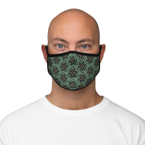 Fitted Polyester Face Mask - Eve’s Emerald Curls - KORAT