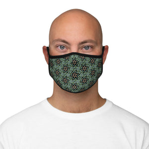 Fitted Polyester Face Mask - Eve’s Emerald Curls - KORAT